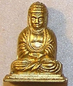 Dollhouse Miniature Buddha, Large, Gold Color